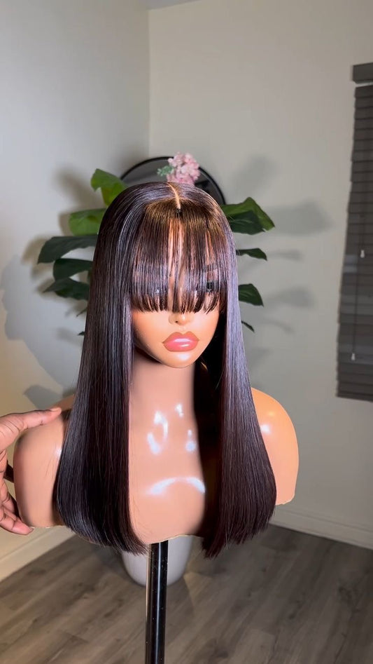 VIETNAM HAIR BOB LISSE AVEC FRANGE SDD BONE STRAIGHT En 100% Cheveux Humains